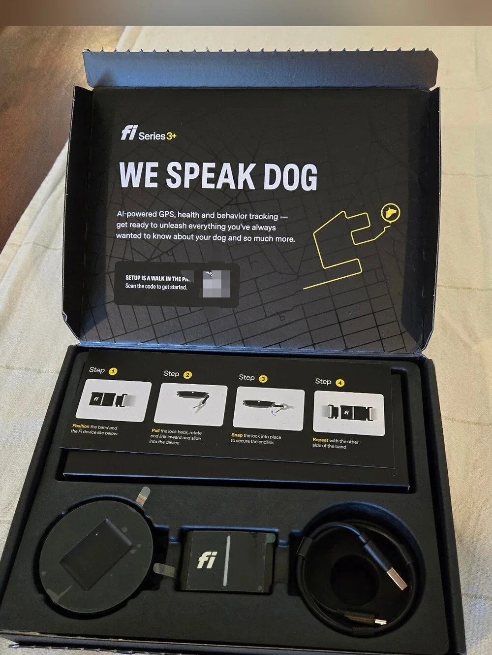 NIB Fi Series 3+ Smart Dog Collar Kit in Blue Size XS
